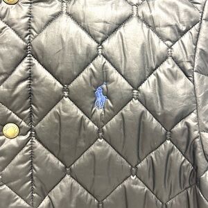 Polo by Ralph Lauren Black Quilted Boys Jacket with Blue Label